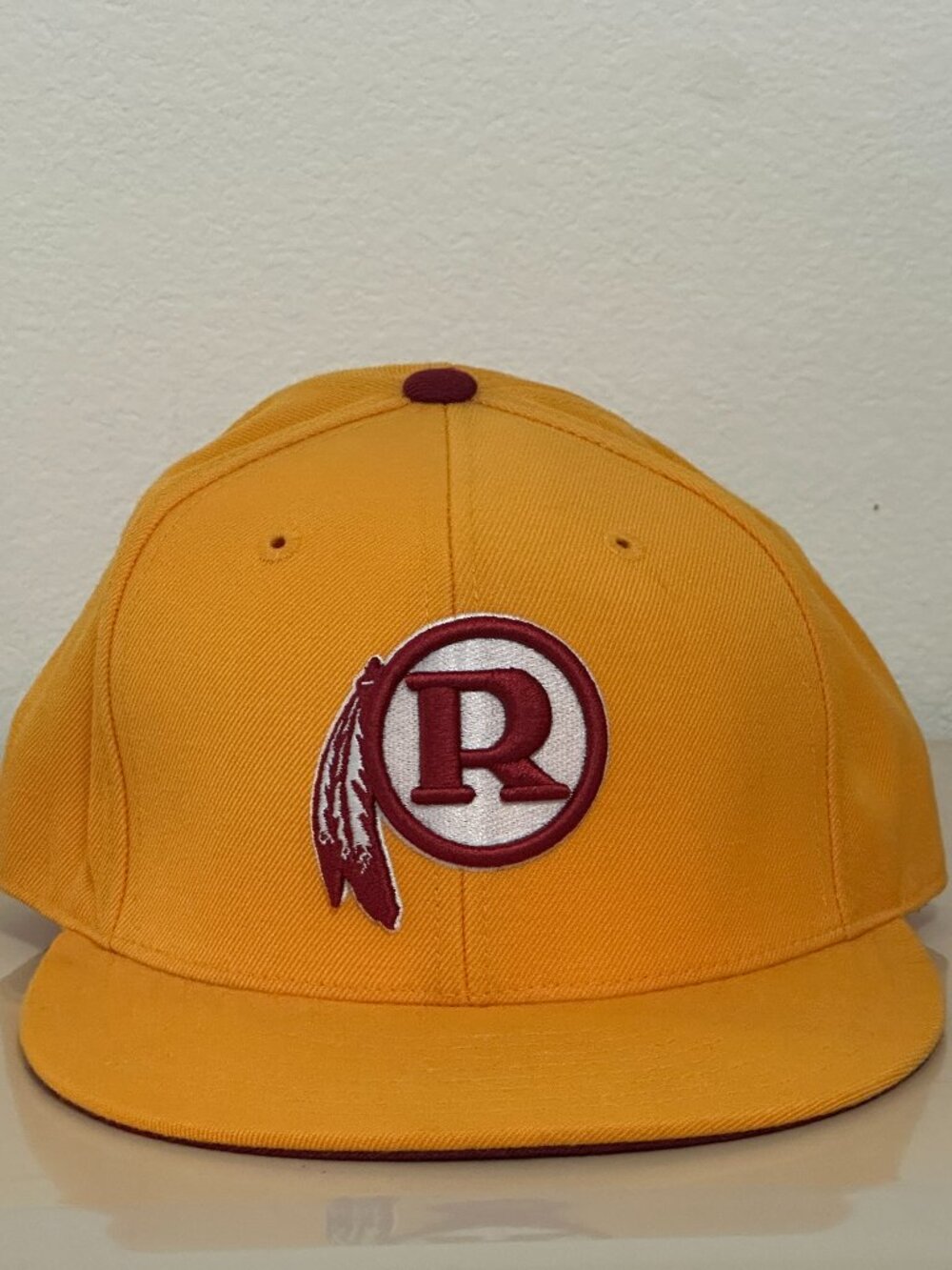 Washington Redskins Lombardi R Hat Cap Yellow Mitchell & Ness Fitted 7 3/4